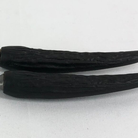 Cattarangus Vanadium Vintage Carving Set With Black Stag Handles - Picture 3 of 6